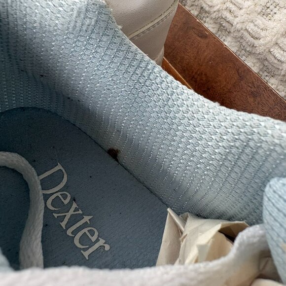 Dexter Bowling Shoes Women's Size 8.5 White Blue Slide-Rite Non-Marking Rubber - Picture 10 of 10